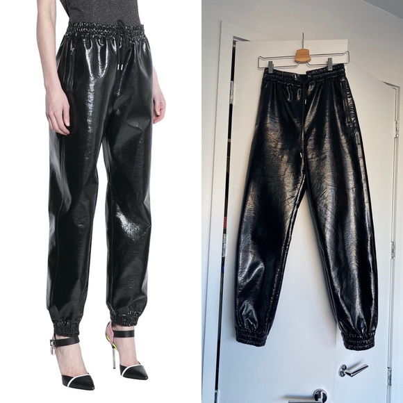 MSGM vinyl black sweat pants joggers - Picture 4 of 9